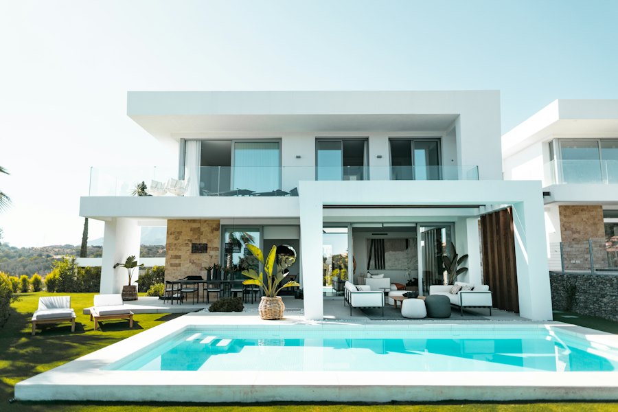 Miami Beach villa at dusk